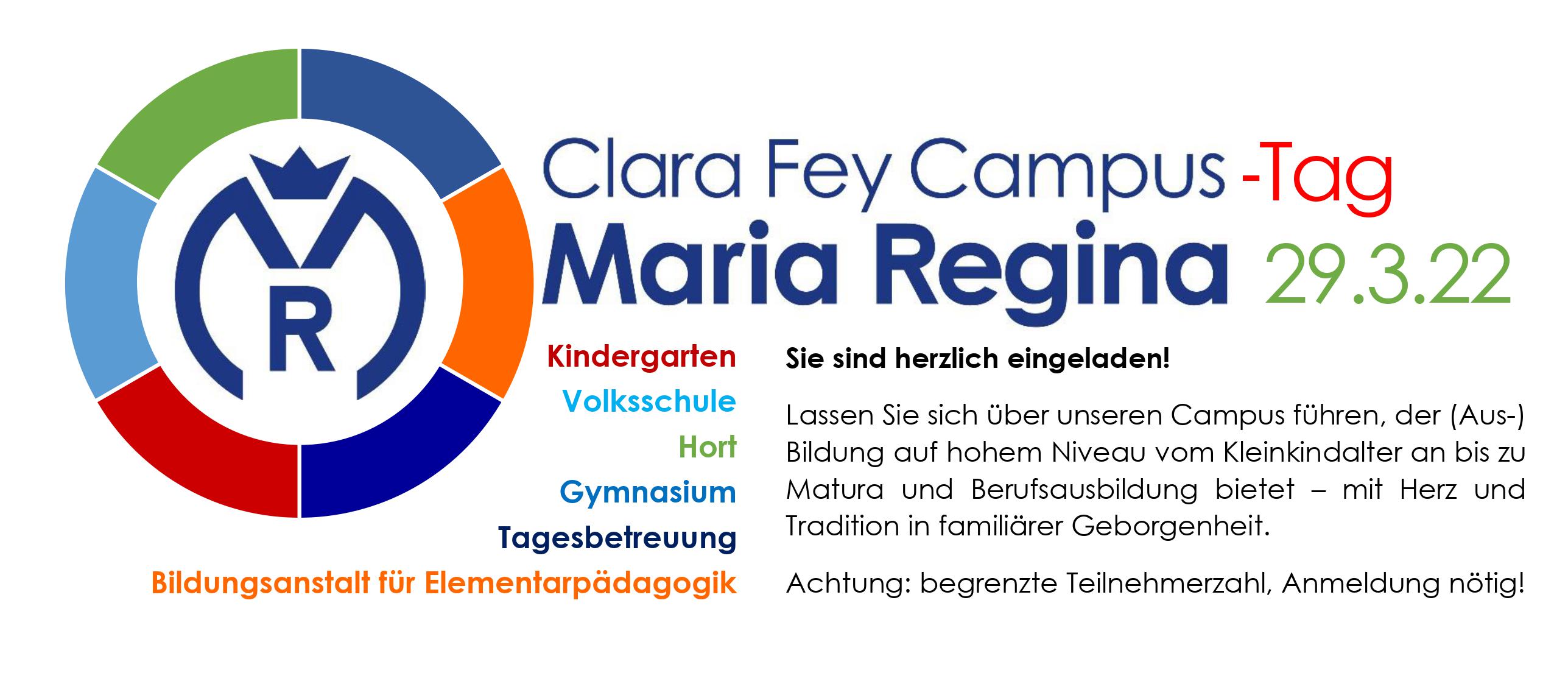 Einladung Clara Fey Campus Tag Anmeldung